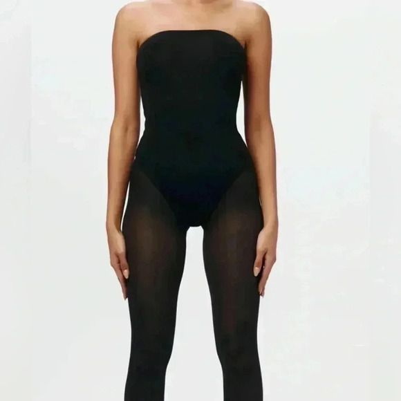 Naked Wardrobe Got Tube Be You Bodysuit NWT Size Large Black - Picture 2 of 6